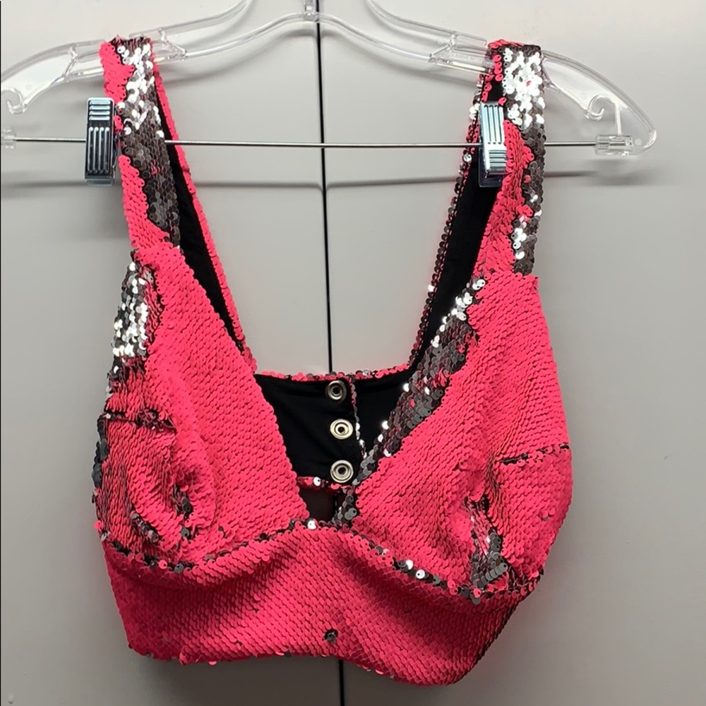 Pink Sequin Top